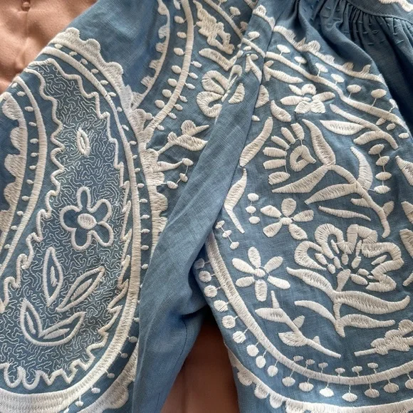 Gorgeous 100% Linen Boho Top with Intricate Embroidery. - Picture 7 of 7